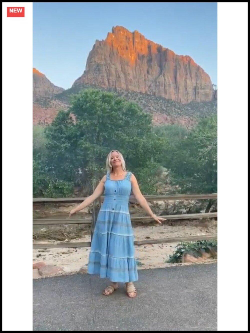 100% Cotton Denim Maxi Dress Sleeveless A-Line Embroidery Long Sundress - Picture 6 of 6